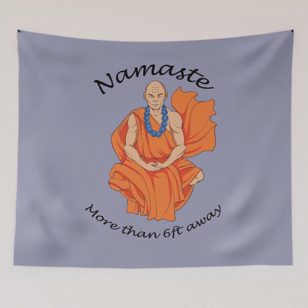 Item preview, Socially Distanced Monk Namaste designed and sold by MrE-Tees.