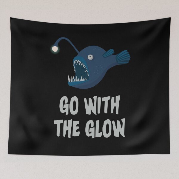 Item preview, Go With The Glow Anglerfish Pun Gift For Marine Biologists designed and sold by JokeGysen.