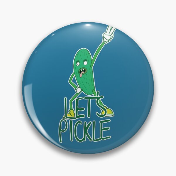 Item preview, Let's Pickle - Rock Out Pickle Man in Blue designed and sold by Vincent White.