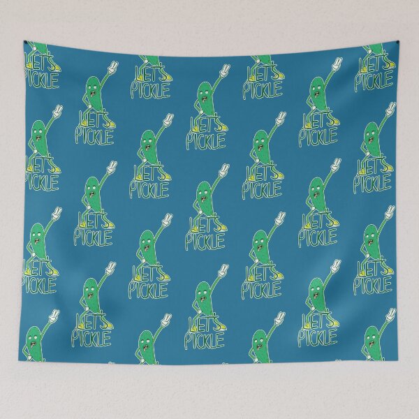 Item preview, Let's Pickle - Rock Out Pickle Man in Blue designed and sold by Vincent White.