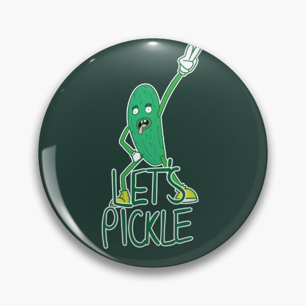 Item preview, Let's Pickle - Rock Out Pickle Man in Dark Green designed and sold by Vincent White.