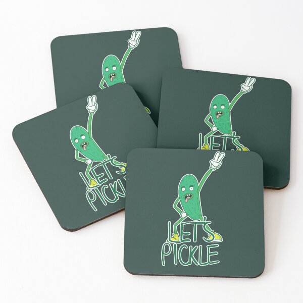 Item preview, Let's Pickle - Rock Out Pickle Man in Dark Green designed and sold by Vincent White.