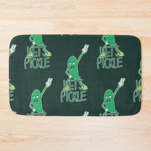 Item preview, Let's Pickle - Rock Out Pickle Man in Dark Green designed and sold by Vincent White.