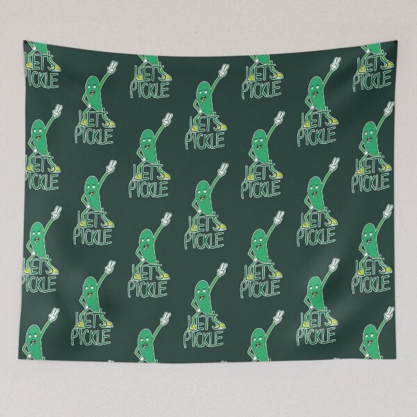 Item preview, Let's Pickle - Rock Out Pickle Man in Dark Green designed and sold by Vincent White.