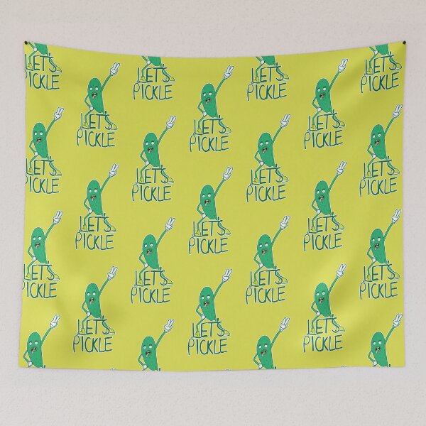 Item preview, Let's Pickle - Rock Out Pickle Man in Yellow designed and sold by Vincent White.