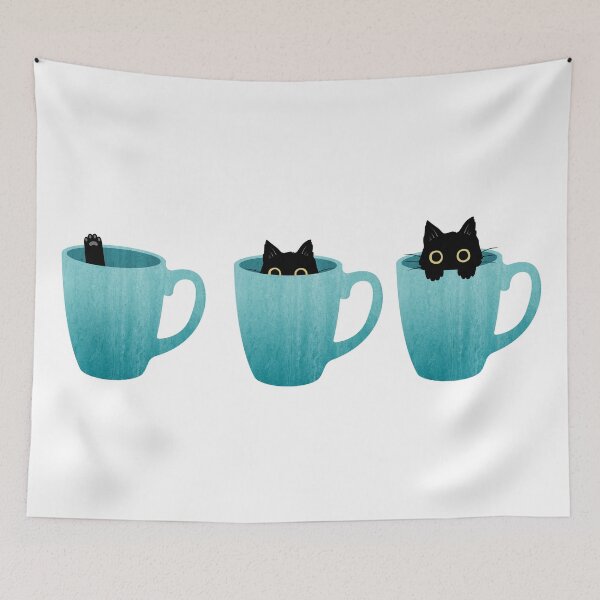 Item preview, Cute Cat Hiding in Mug designed and sold by MA DESIGNS.