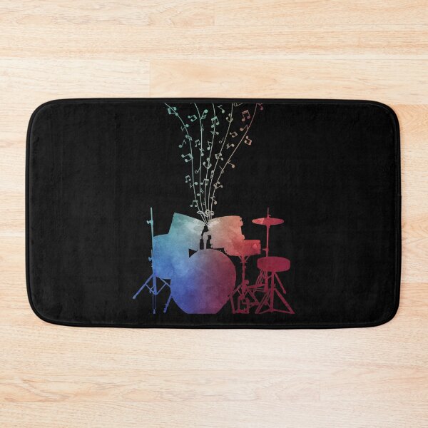 Item preview, Drum Kit With Music Notes designed and sold by Primroaddesigns.