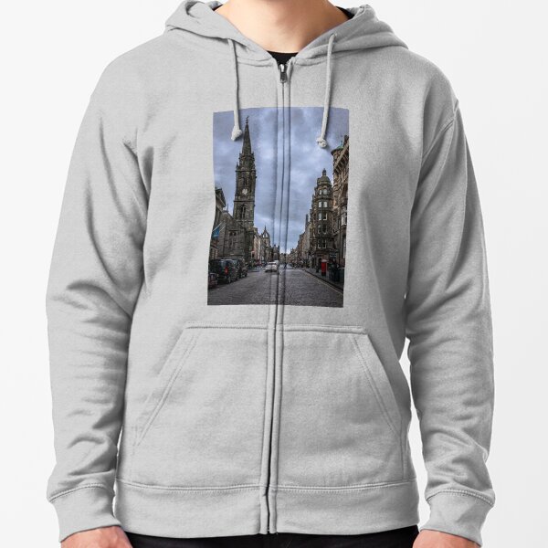Royal Mile, Edinburgh, Scotland Zipped Hoodie
