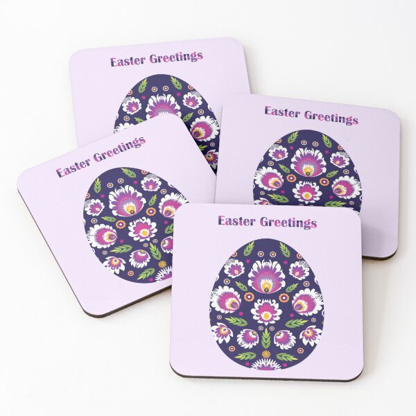 Item preview, Easter Greetings with Purple folklore Pysanka  designed and sold by FK-UK.