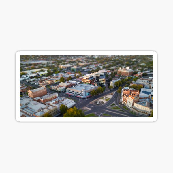 Item preview, Pall Mall,  Alexandra Fountain, Bendigo Bank and the CBD designed and sold by Bendigo Aerial.