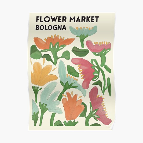 Flower Market - Bologna Poster