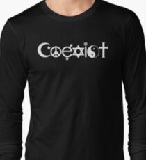 Coexist White Long Sleeve T-Shirt