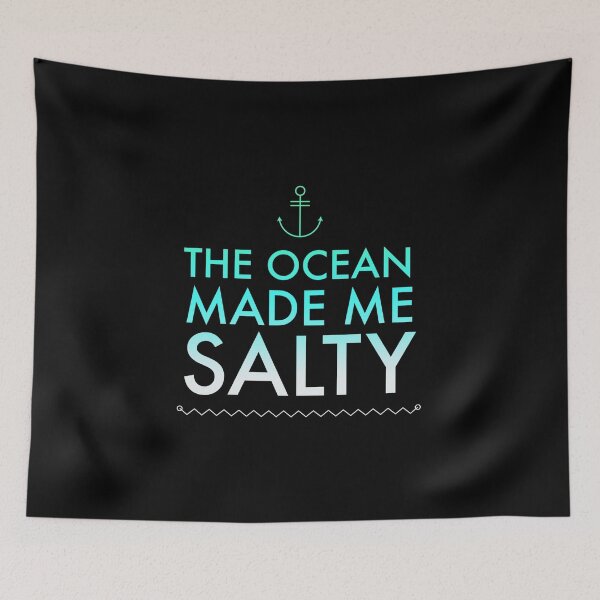 Item preview, Ocean Salty Quote / Funny Beach Anchor Salt Water Saying Art design designed and sold by CreatedByHeidi.