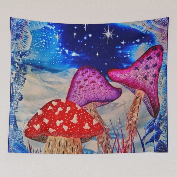 Item preview, Midnight Mushrooms Encaustic Art designed and sold by Wendy Usher.