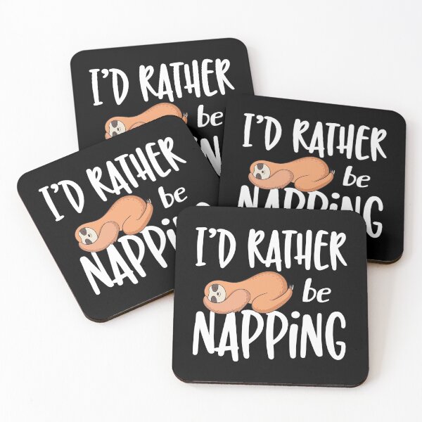 Item preview, Funny Nap Sloth Rather Be Napping / Love Sleep Graphic Quote design designed and sold by CreatedByHeidi.