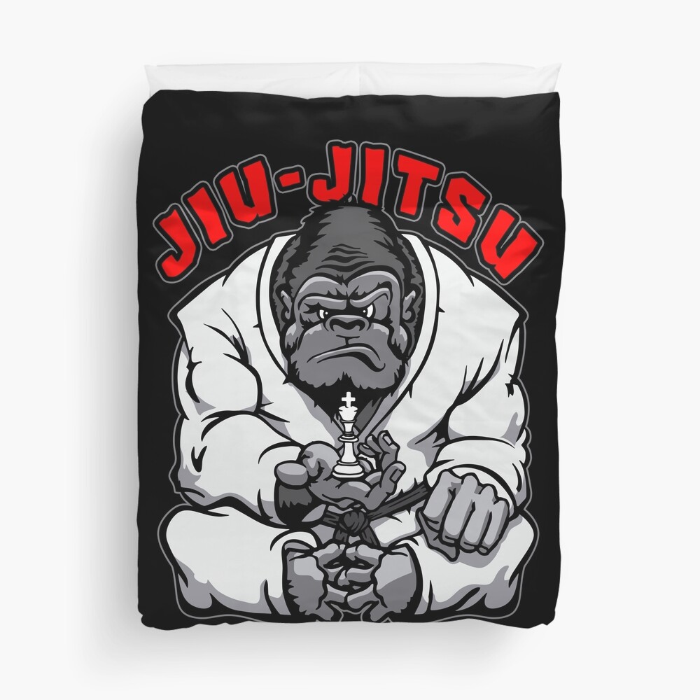 Brazilian Jiu Jitsu MMA BJJ Gorilla Grappling Chess King Duvet Cover