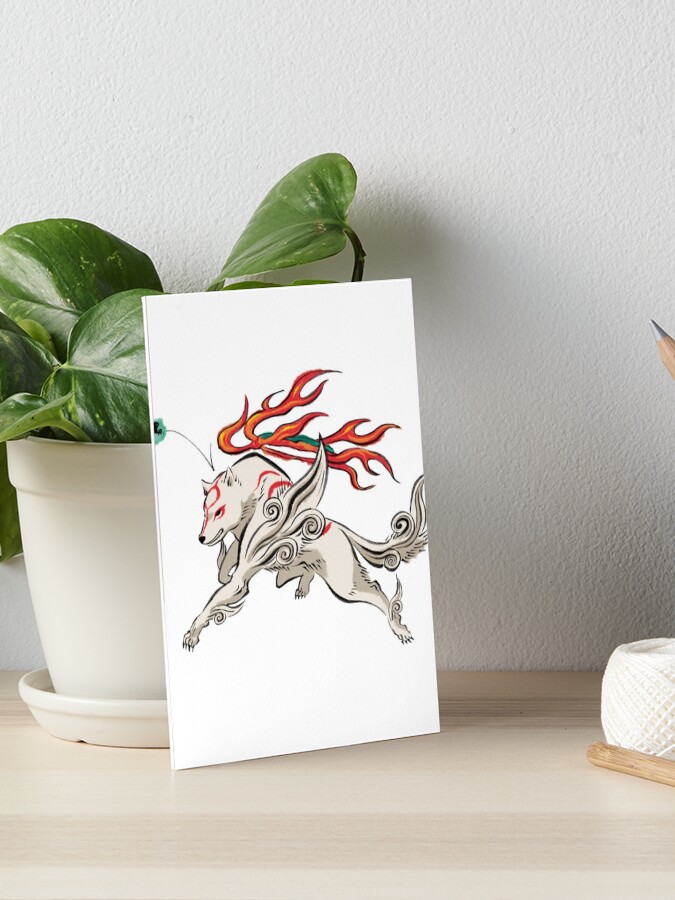 Okami Amaterasu Issun Jump | Art Board Print