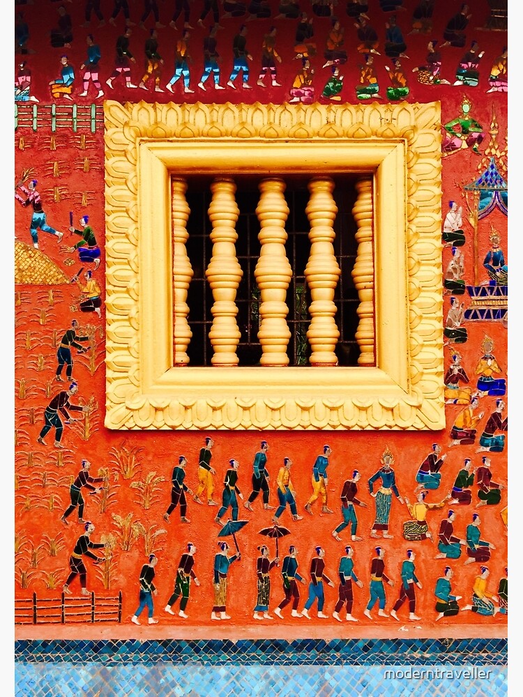 Artwork on the wall: Wat Xieng Thong, Luang Prabang, Laos by moderntraveller