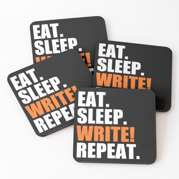 Item preview, Eat, sleep, write, repeat designed and sold by Bojkiw.