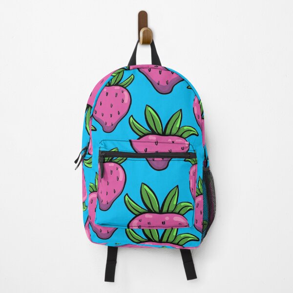Item preview, Strawberries pattern , illustration, vector on blue background designed and sold by deepakrode7.