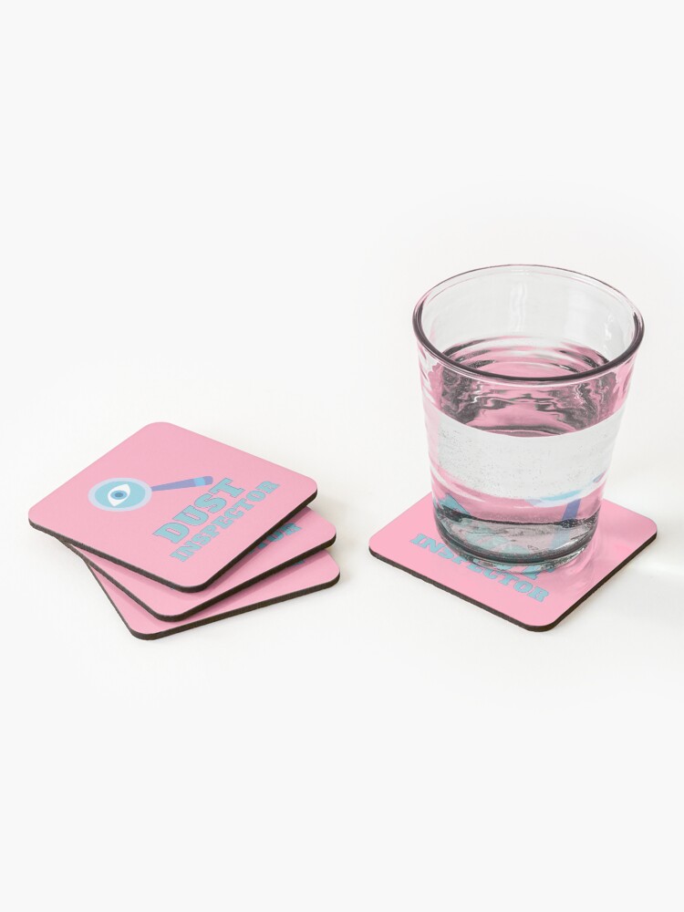 Thumbnail 2 of 5, Coasters (Set of 4), Dust Inspector Funny Cleaning Gift designed and sold by SavvyCleaner.
