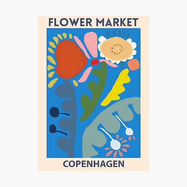 Flower Market - Copenhagen Photographic Print