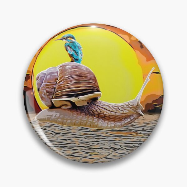 Item preview, Kingfisher riding on sail desert sunset designed and sold by TrippyEarth.