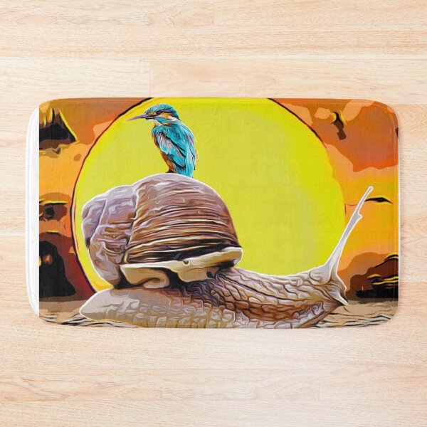 Item preview, Kingfisher riding on sail desert sunset designed and sold by TrippyEarth.