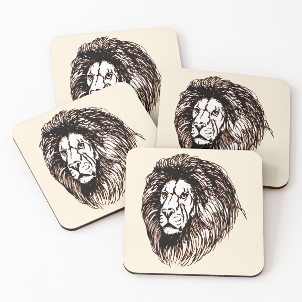 Item preview, Raise lions not sheep quote vintage off-white, black and dark brown white lion head (straight dark brown typography) designed and sold by Deegital18.