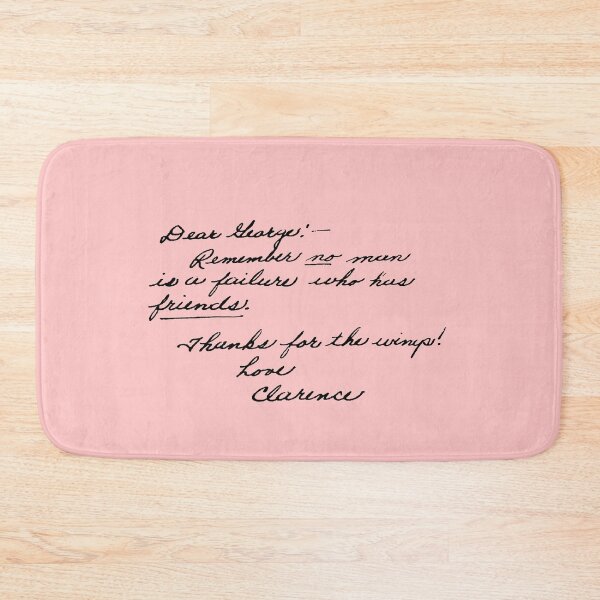 Item preview, Pink It's A Wonderful Life Movie Quote about Friends  designed and sold by junepillows.