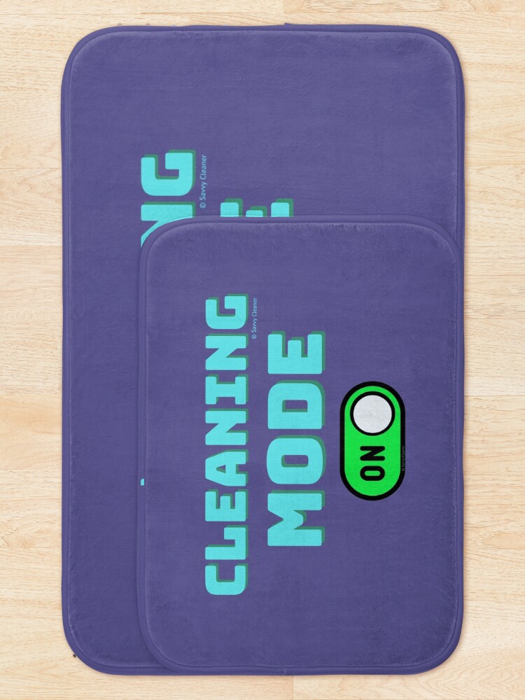Alternate view of Retro Cleaning Mode Game Button - House Cleaning Humor Bath Mat