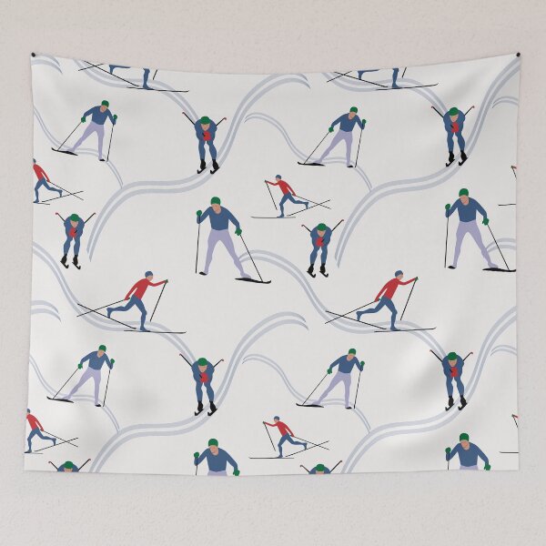 Item preview, Skiing in winter sport pattern designed and sold by EngineerGoC.