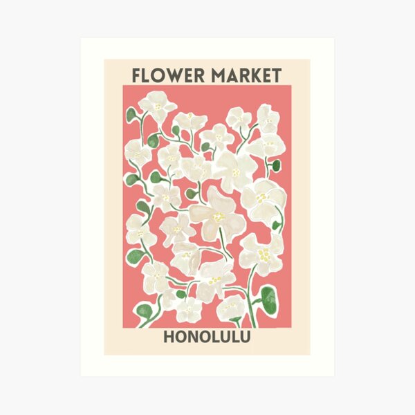 Flower Market - Honolulu Art Print