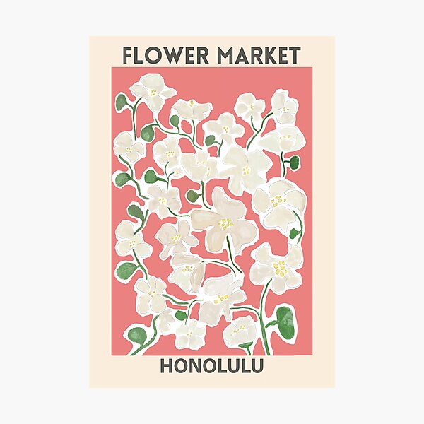 Flower Market - Honolulu Photographic Print