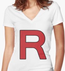 Pokemon - Team Rocket Logo Women's Fitted V-Neck T-Shirt