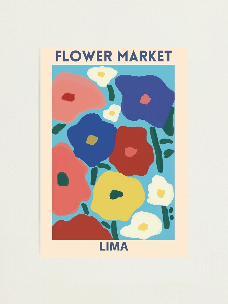 Alternate view of Flower Market - Lima Photographic Print