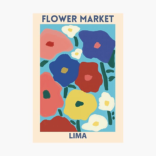 Flower Market - Lima Photographic Print