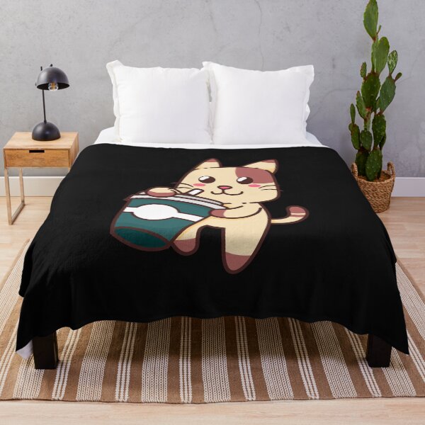 Item preview, Cute Cat Drink Green Coffee-Coffee puns  designed and sold by shivani21061993.