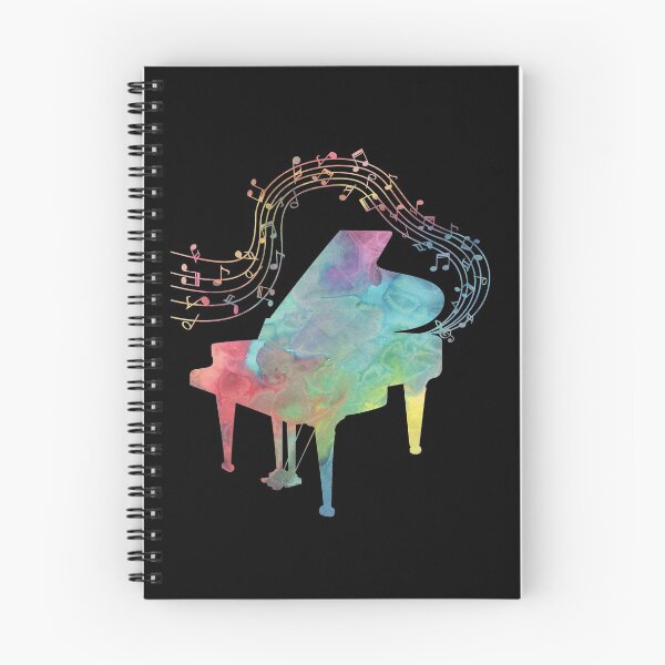 Item preview, Watercolor Piano With Music Notes designed and sold by Primroaddesigns.