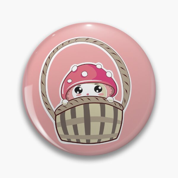 Item preview, cute mushroom in the basket designed and sold by OrangeSouris.