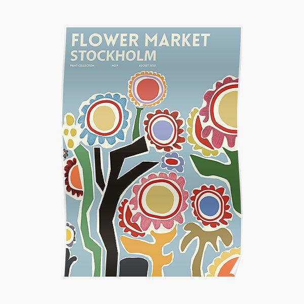 Flower Market - Stockholm Poster
