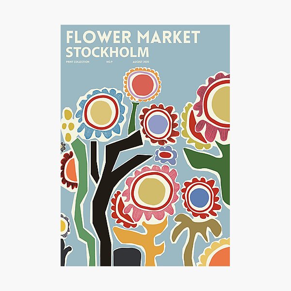 Flower Market - Stockholm Photographic Print