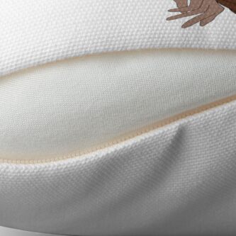 Alternate view of Daphne and Simon hand touch Floor Pillow