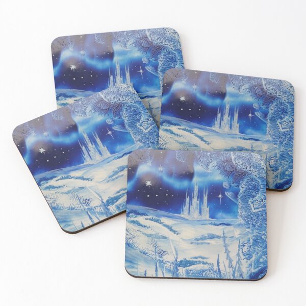 Item preview, Midnight Snow Palace Encaustic Art designed and sold by Wendy Usher.