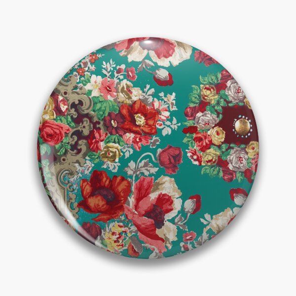 Item preview, POPPIES,ROSES ,LEAVES,FLOWER CROWN, Art Nouveau Style Red Green Floral designed and sold by BulganLumini.
