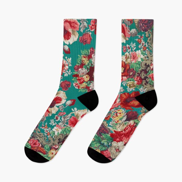 Item preview, POPPIES,ROSES ,LEAVES,FLOWER CROWN, Art Nouveau Style Red Green Floral designed and sold by BulganLumini.