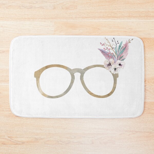 Item preview, Hipster Eyeglasses With Watercolor Floral Bouquet designed and sold by Primroaddesigns.