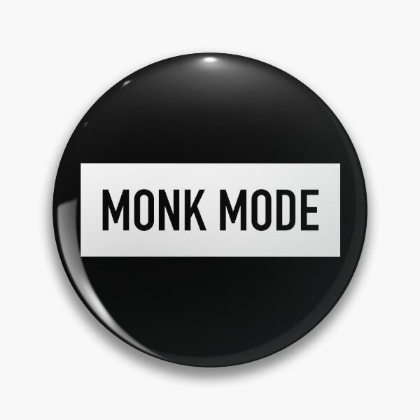 Item preview, Monk Mode Mental Zone Bold White Block Black Text designed and sold by SuperHaggis.