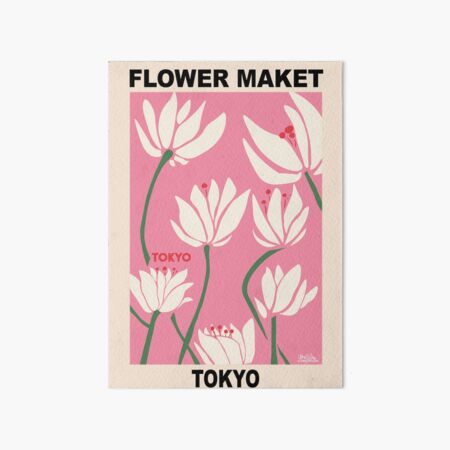 Flower Market - Tokyo Pink Art Board Print