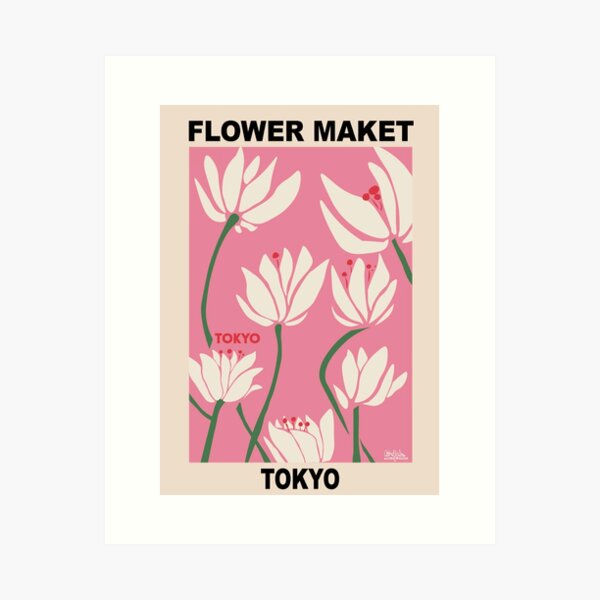 Marché aux fleurs - Tokyo Pink Impression artistique